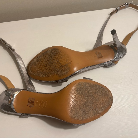 Tory Burch Metallic Silver Heels - Picture 5 of 5